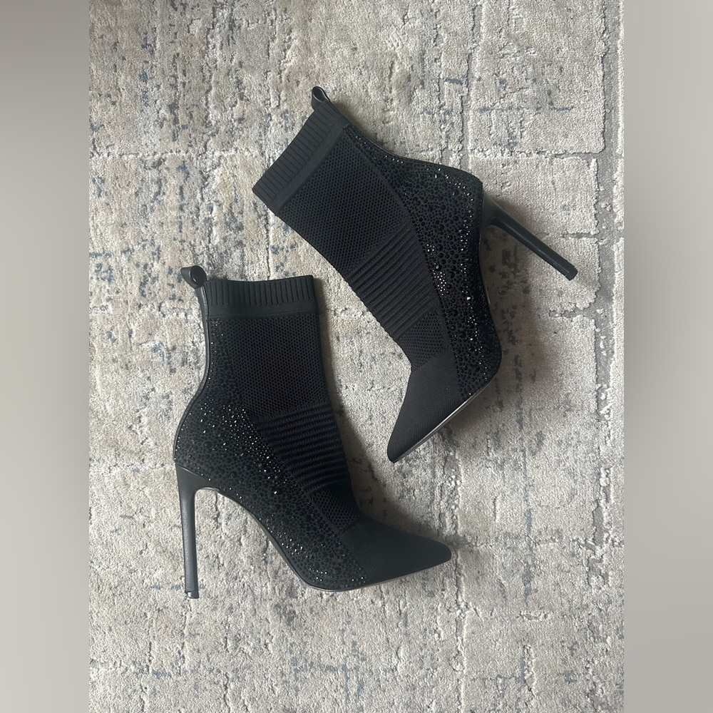Elegant Black Stiletto Ankle Boots